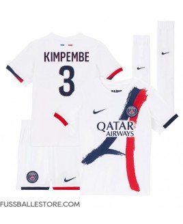 Günstige Paris Saint-Germain Presnel Kimpembe #3 Auswärts Trikotsatzt Kinder 2024-25 Kurzarm (+ Kurze Hosen)
